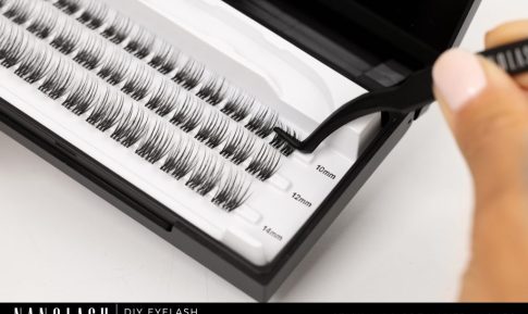 Forhåndslimte vipper for hjemmeextensions nanolash